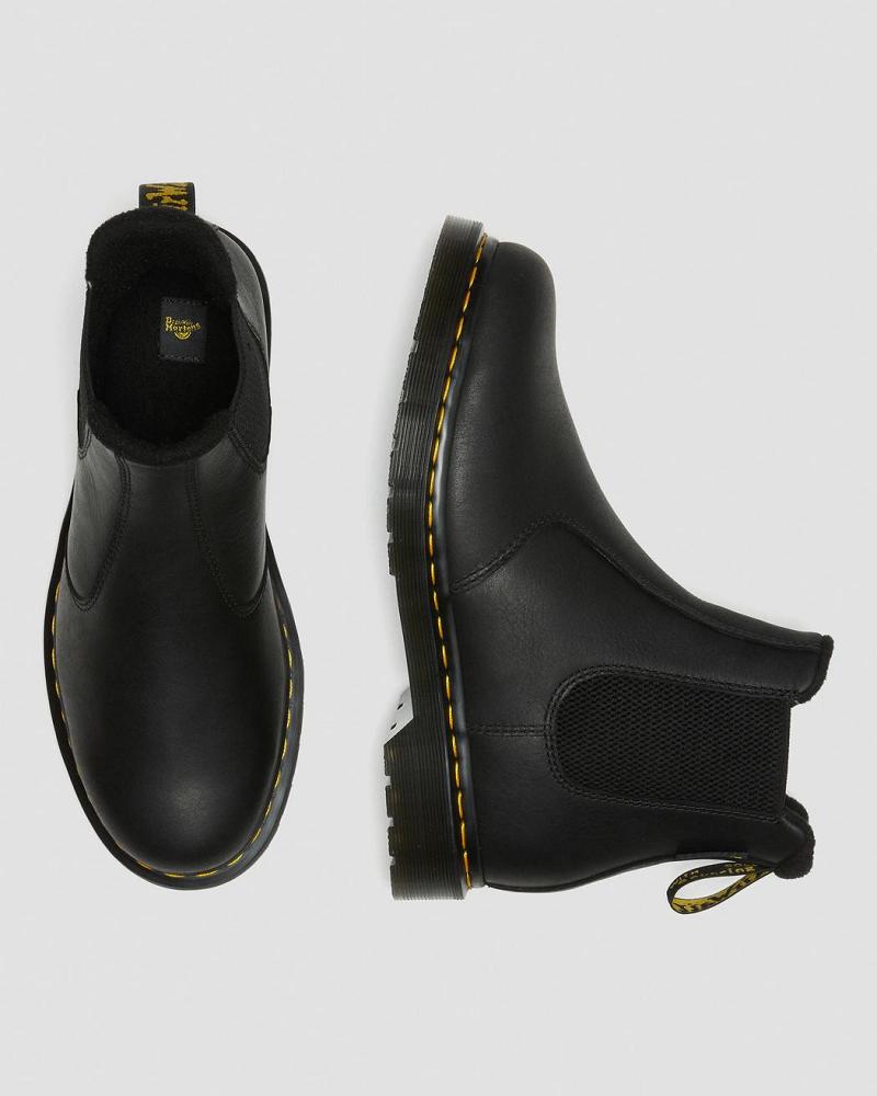 Dr Martens 2976 Warmwair Læder Chelsea Støvler Dame Sort | DK 119BEX